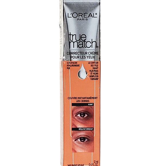 L'Oréal Paris True Match Eye Cream in a Concealer Dark C7-8 0.5% Hyaluronic Acid - Picture 1 of 5